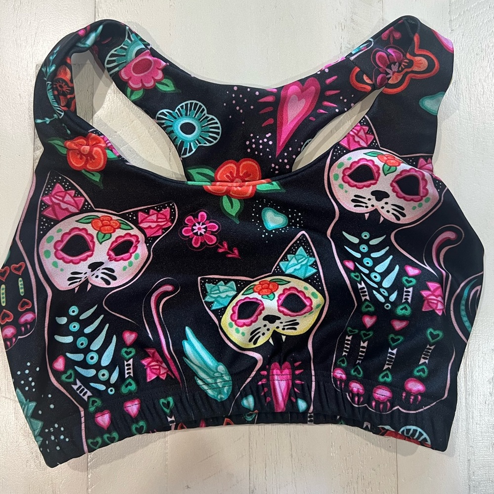 Pineapple Clothing Day of the Dead sports bra size XS